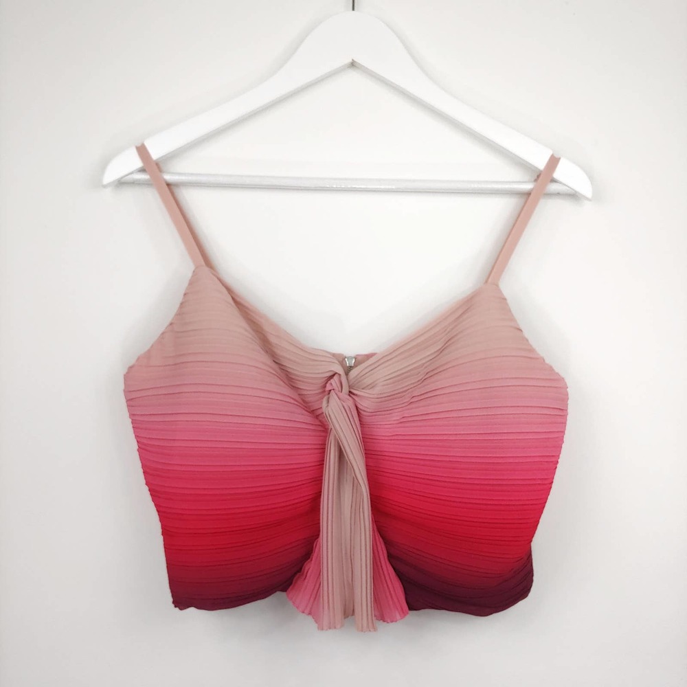 Ramy Brook tatiana ombre pleated crop top 6